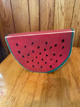 Handcrafted Rustic Wood Watermelon Slice “Blessed”