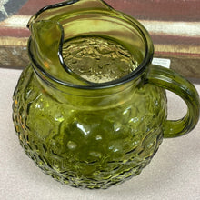 Anchor Hocking Green Crinkle Pitcher