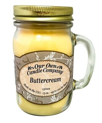 Buttercream 13 OZ Mason Jar Candle