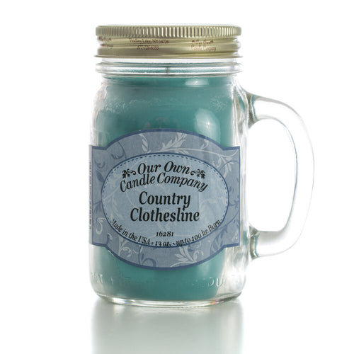 Country Clothesline - 13 oz. Mason Jar Candles