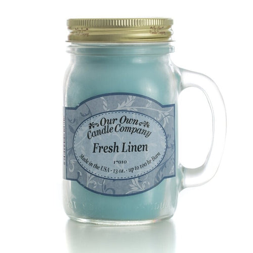 Fresh Linen - 13 oz. Mason Jar Candles