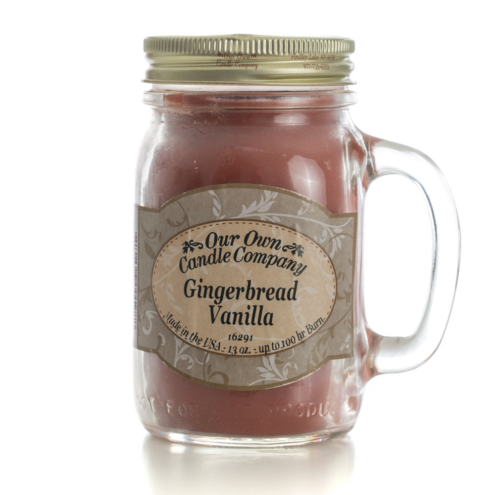 Gingerbread Vanilla 13 oz. Mason Jar Candles