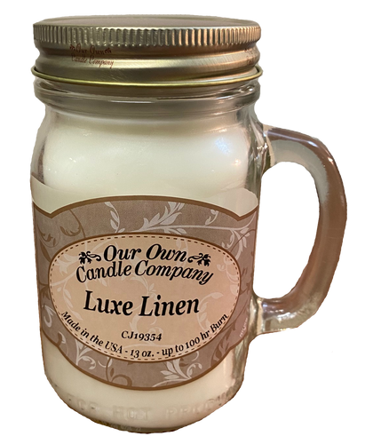 Luxie Linen 13 oz. Mason Jar Candles