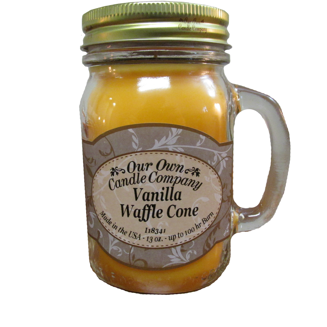 Vanilla Waffle Cone -13 oz. Mason Jar Candles