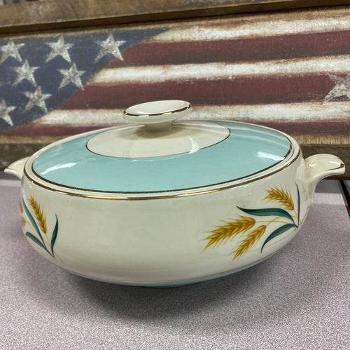 Vintage Viking Wheat Pattern Covered Dish