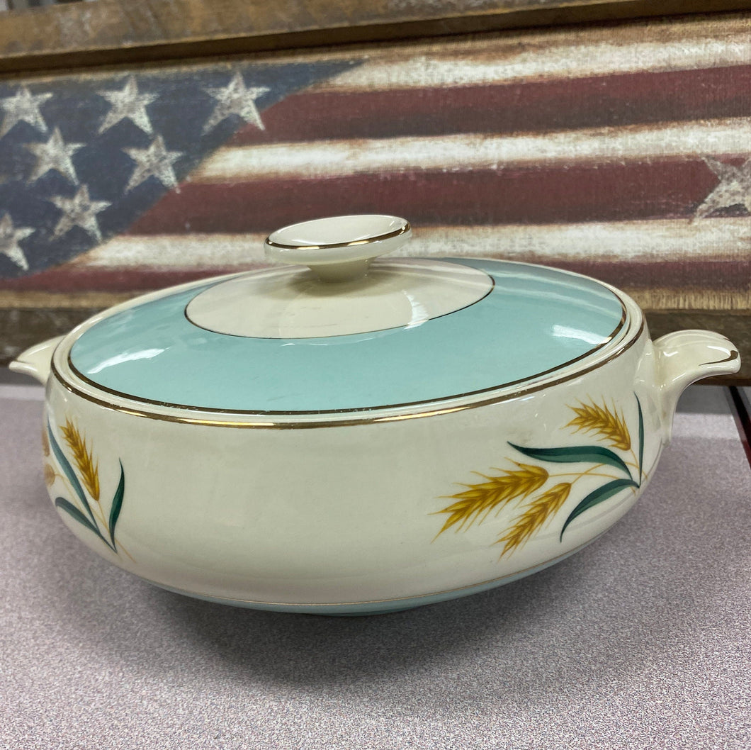 Vintage Viking Wheat Pattern Covered Dish