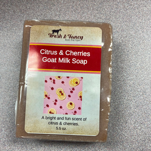 Citrus & Cherries Goat Milk Bar Soap